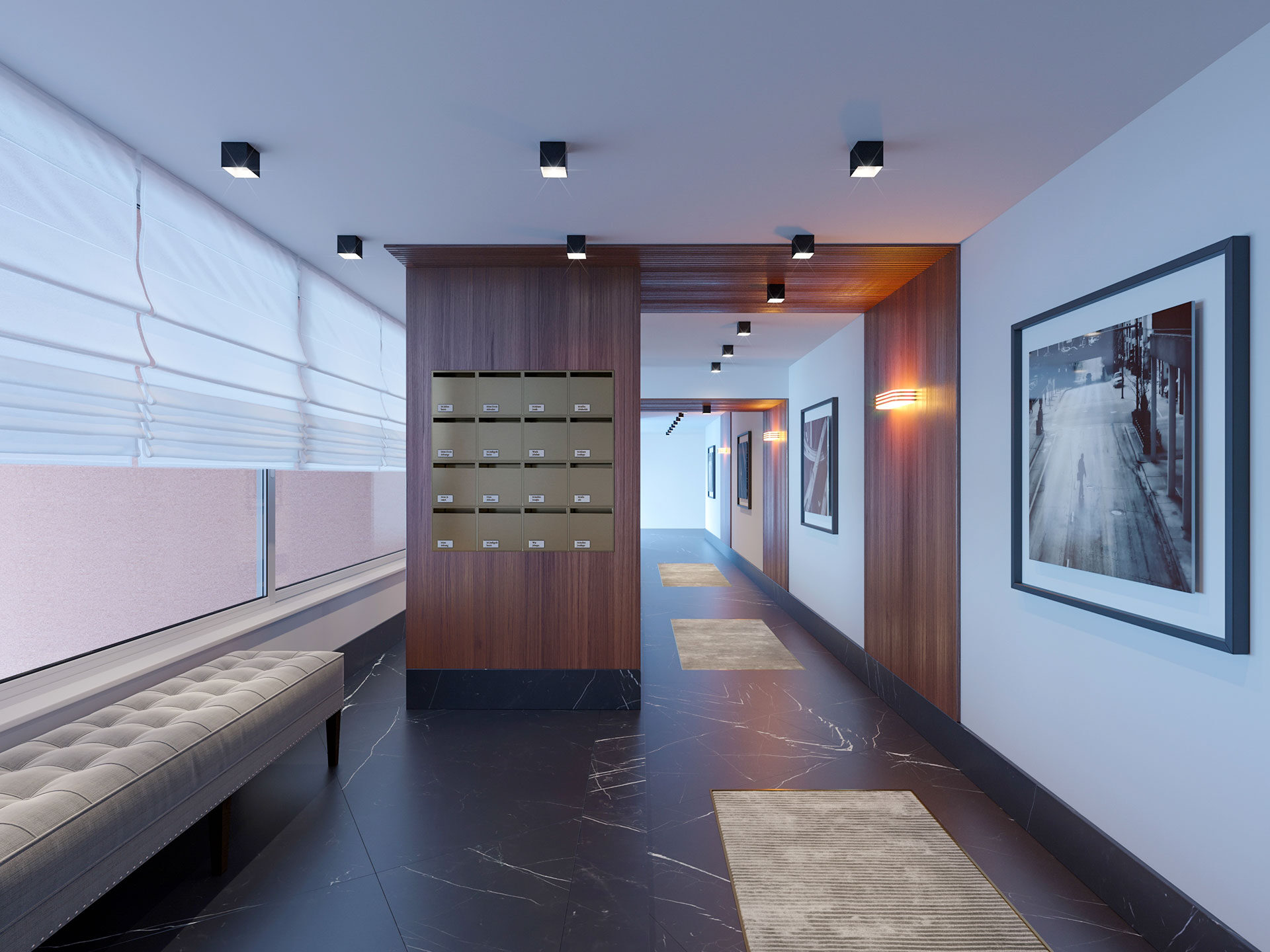 Rénovation hall d'entrée d'immeuble I Tania Architecte d'intérieur Monaco
